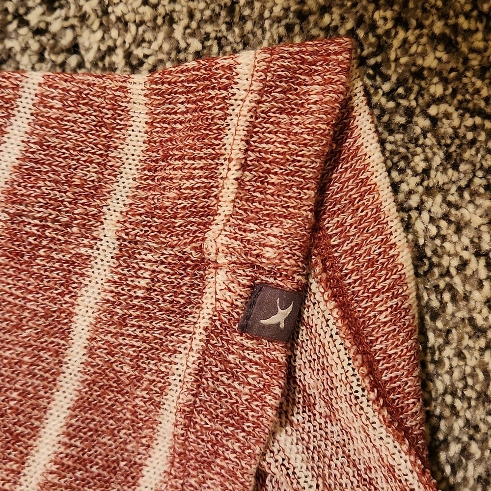 Eddie Bauer Red and White Cowl Neck Sweater - Picture 7 of 10